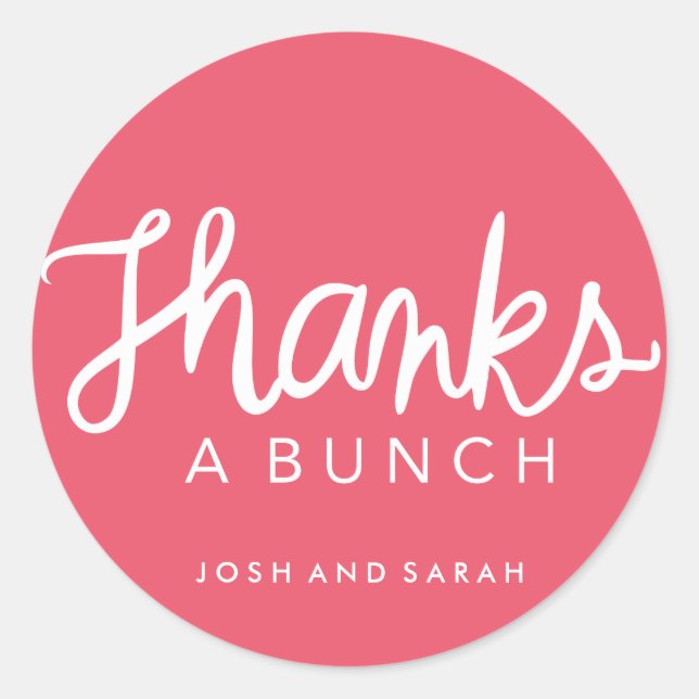 Thanks a bunch favor sticker (Front)