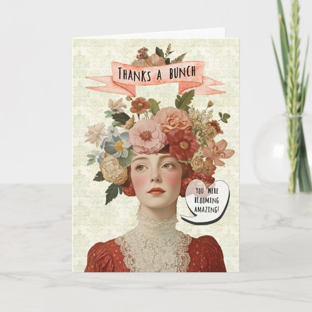 Thanks a bunch floral thank you card (Front)