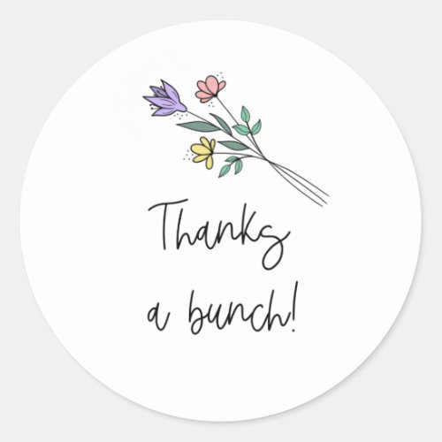 Thanks a Bunch Floral Thank You Stickers