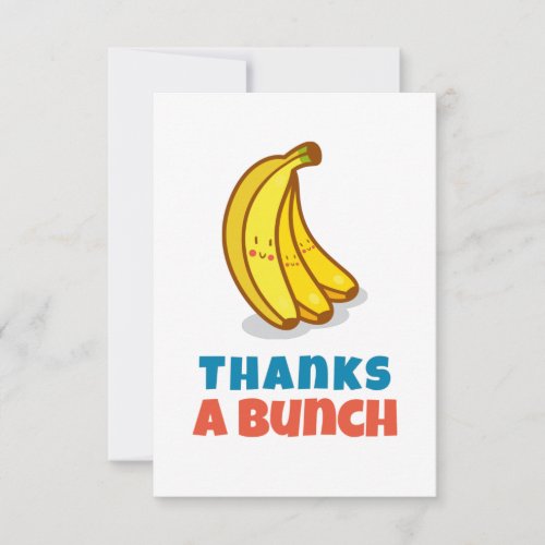 Thanks a Bunch Funny Appreciation Thank You Card