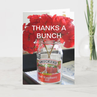 THANKS A BUNCH LETTERPRESS THANK YOU CARD