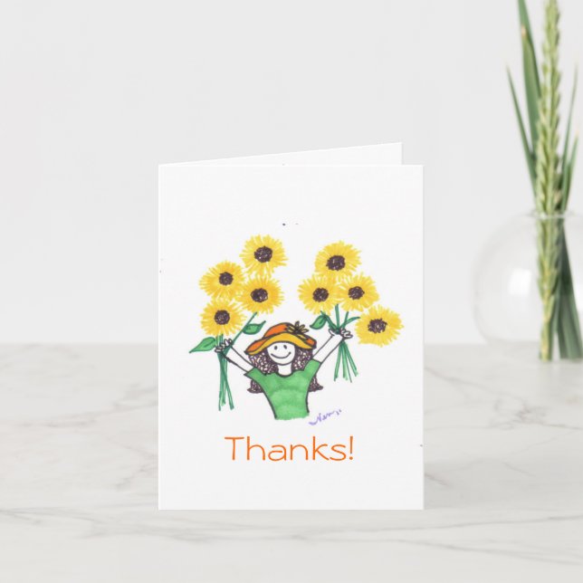 Thanks A Bunch! Letterpress Thank You Card (Front)