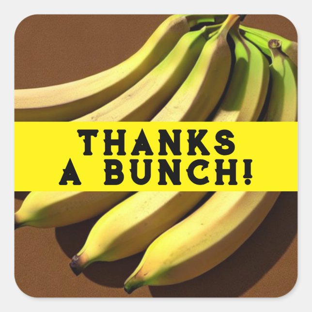 Thanks a bunch square sticker (Front)