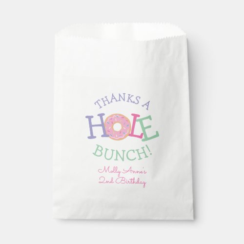 Thanks a Hole Bunch Donut Birthday Party Favor Bag