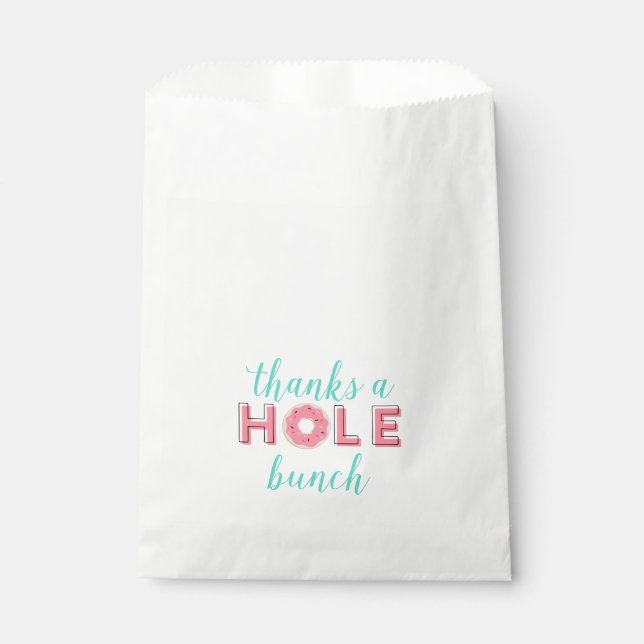 Thanks a HOLE bunch - Donut Birthday Treat Bags (Front)