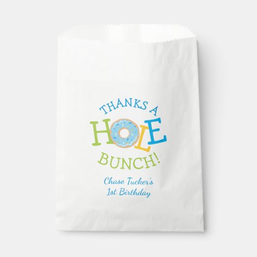 Thanks a Hole Bunch Donut Boy Birthday Favor Bag
