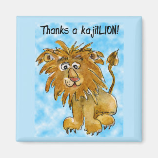 Thanks a kajilLION Thank You Magnet Blue