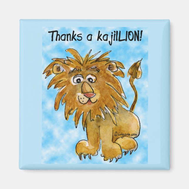 Thanks a kajilLION Thank You Magnet Blue (Front)