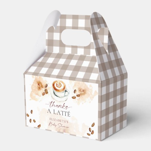 Thanks a Latté Baby Shower Brewing Coffee Theme Favor Boxes