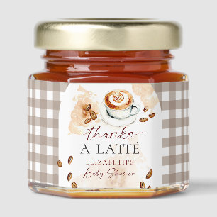 Thanks a Latté Baby Shower Brewing Coffee Theme Honey Jar Favors