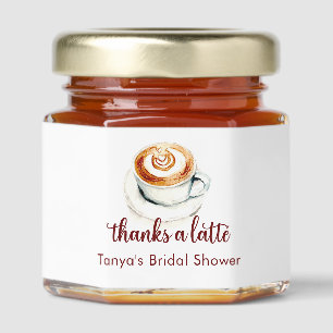 Thanks a Latte Bridal Shower Coffee Theme  Honey Jar Favors
