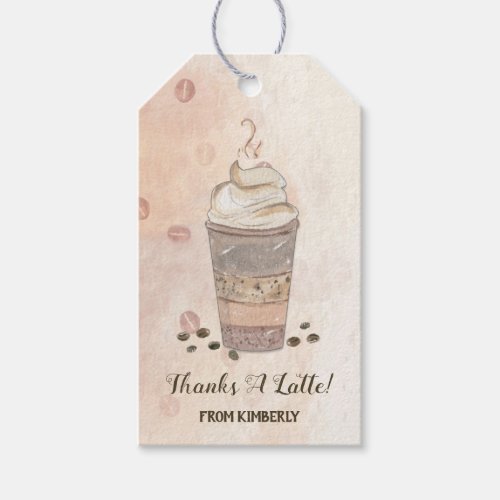 Thanks a Latte Coffee Gift Tags
