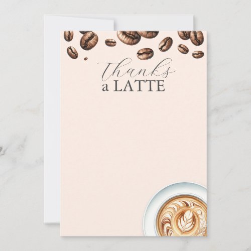 Thanks A Latte Coffee Lover Notecards