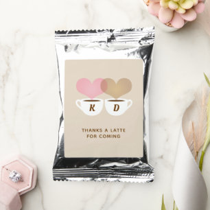 Thanks A Latte Custom Wedding Monogram Initials Coffee Drink Mix