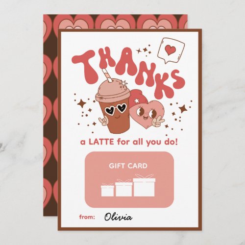 Thanks A Latte For All You Do Gift Card Holder