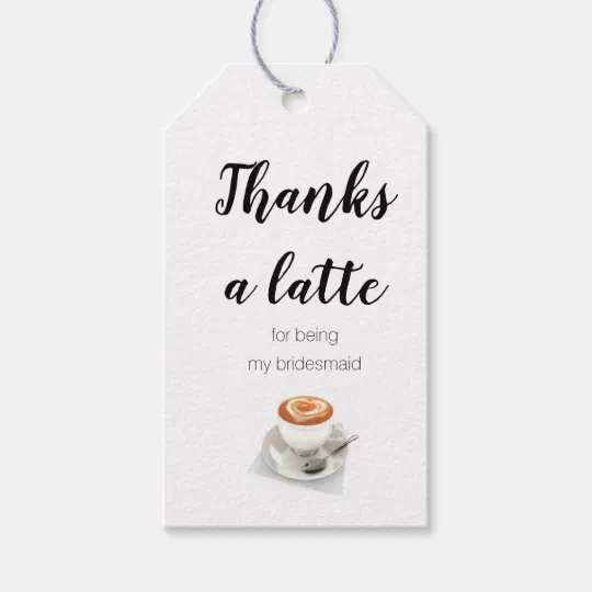 Personalised Latte Coffee Glass Bridesmaid Gift 