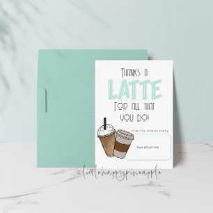 Thanks a Latte Gift Card Holder