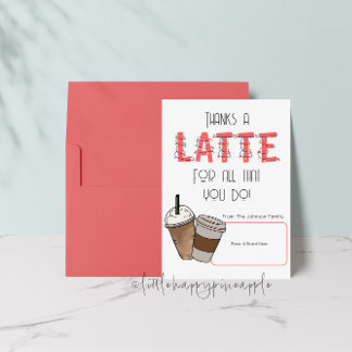 Thanks a Latte Gift Card Holder