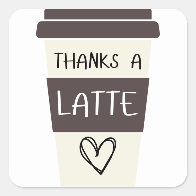 Thanks a Latte Gift sticker (Front)