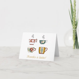 Thanks A Latte Greeting Card
