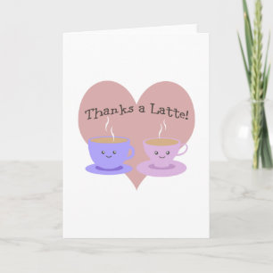 Thanks A Latte Letterpress Thank You Card