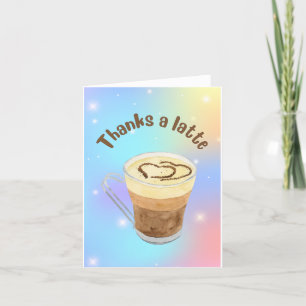 Thanks A Latte (Lot) Letterpress Thank You Card