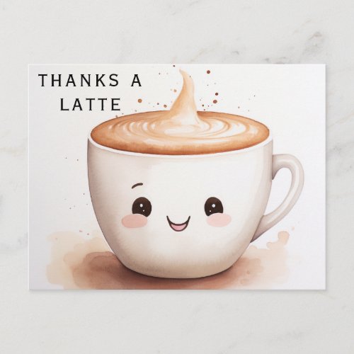 Thanks a Latte Postcard