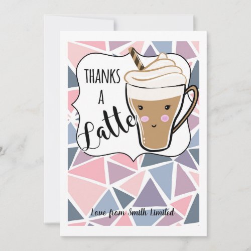 Thanks a latte purple gift card holder coffee