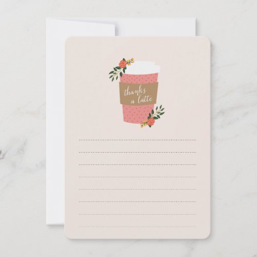 Thanks a Latte Stationery Note Card