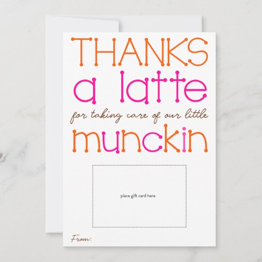 Thanks a latte Teacher Appreciation Card | Zazzle.com