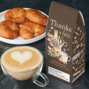 Thanks a Latte Teacher Thank You Gift Roasted Coffee