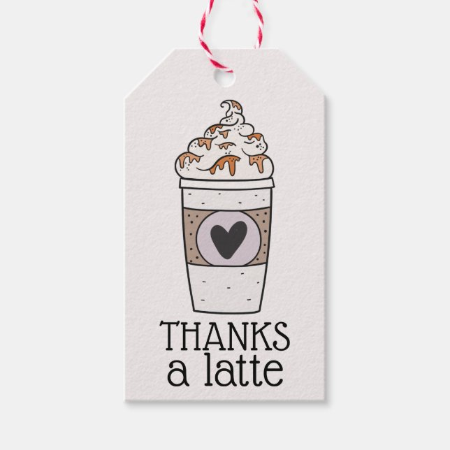 Thanks a Latte Thank You Tag (Front)