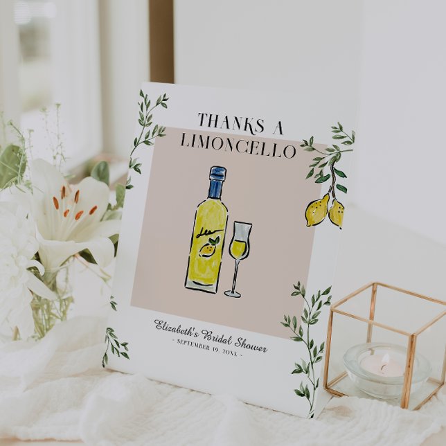 Thanks a Limoncello Bridal Shower Sign (Creator Uploaded)