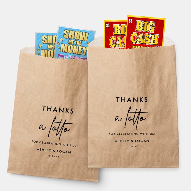 Thanks A Lotto Wedding Scratchers Favor Bag (Creator Uploaded)
