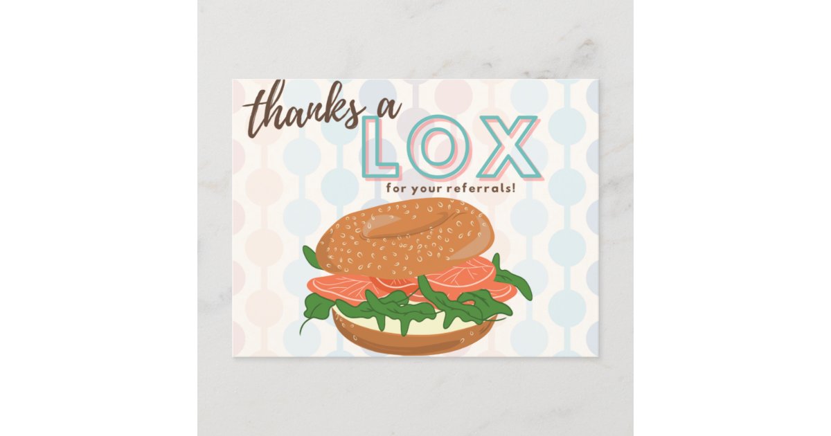 Thanks a Lox! Real Estate Popby Invitation Postcard Zazzle