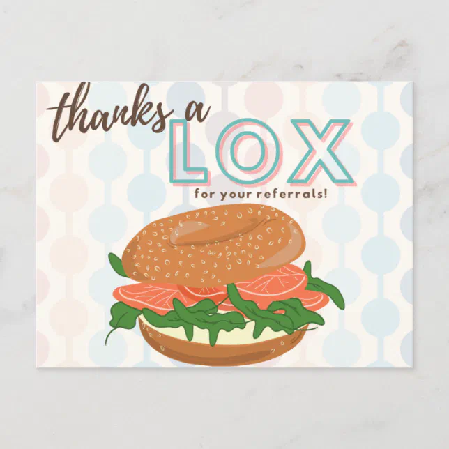 Thanks a Lox! Real Estate Popby Invitation Postcard Zazzle