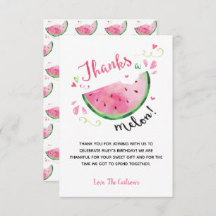 Thank's a Melon 1st Birthday Thank You Card
