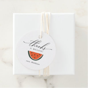 Thanks a Melon Birthday Favor Tags