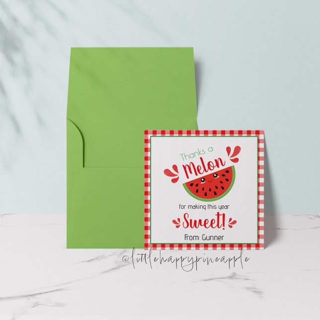 Thanks a Melon Thank You Card (Creator Uploaded)