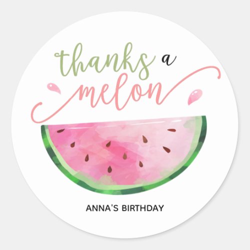 Thanks a Melon thank you sticker
