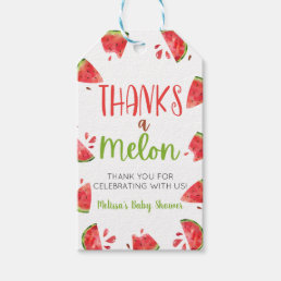 Thanks A Melon Watermelon Baby Shower Favor Gift Tags