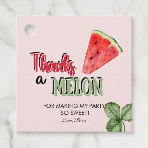 Thanks a Melon   Watermelon   Birthday Favor Tags
