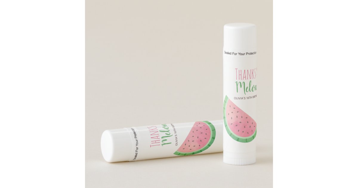 Thanks A Melon Watermelon Birthday Party Favors Lip Balm Zazzle Com We work on the leaves and give them proper shape. thanks a melon watermelon birthday party favors lip balm zazzle com
