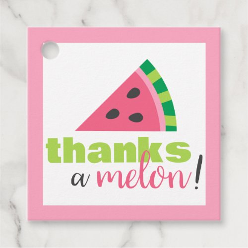 Thanks A Melon Watermelon Birthday Thank You Favor Tags