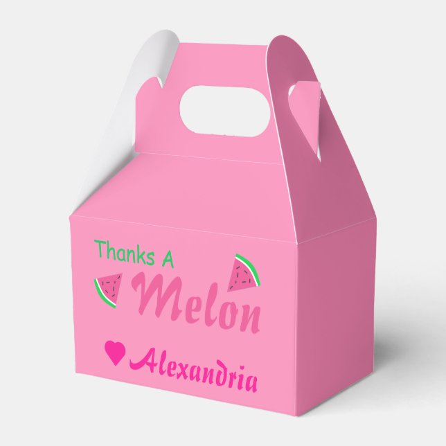 Thanks A Melon Watermelon Favor Boxes (Front Side)
