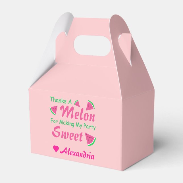 Thanks A Melon Watermelon Favor Boxes (Front Side)