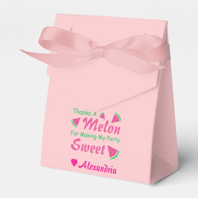 Thanks A Melon Watermelon Favor Boxes (Front Side)