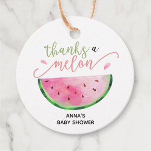 Thanks a Melon Watermelon Thank you Favor Tags