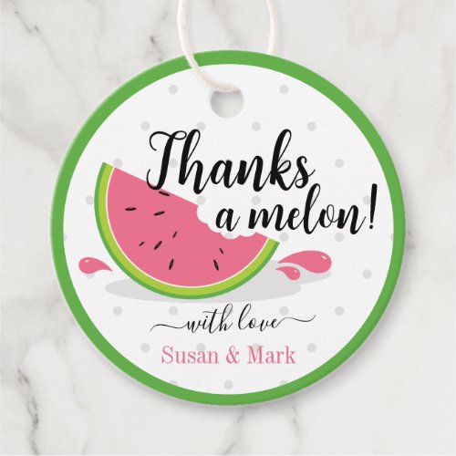 Thanks a Melon Watermelon Thank You Tag