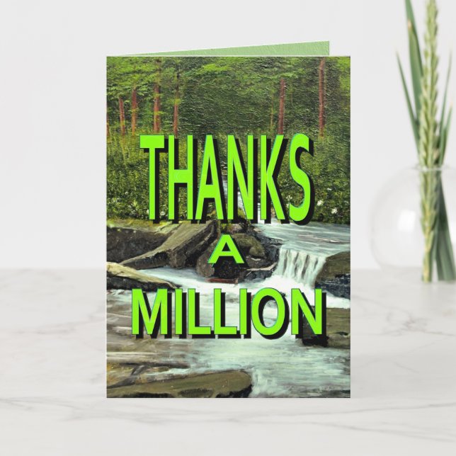 THANKS A MILLION Card, by Bob Hall Thank You Card (Front)